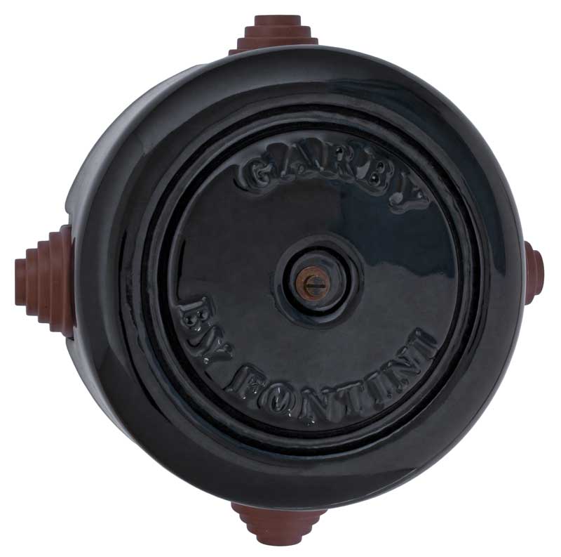 Connection box - Black porcelain 116 mm