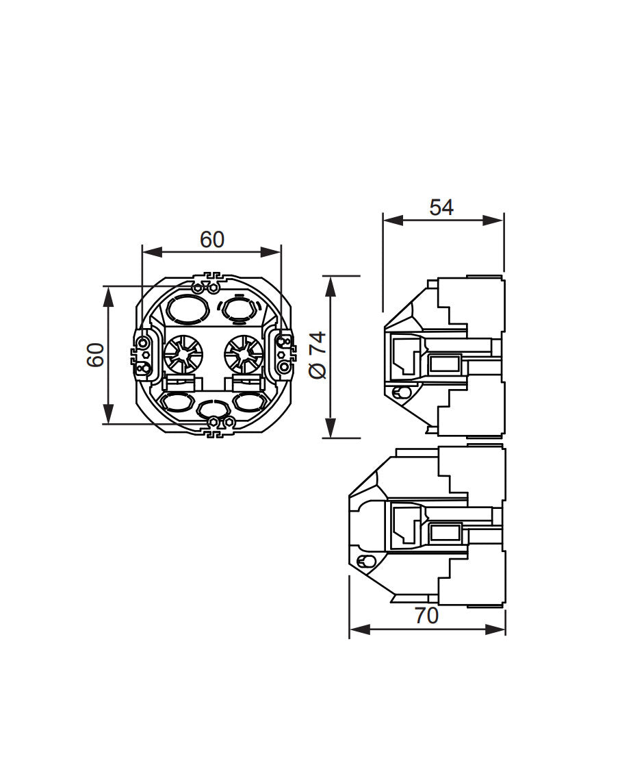 Device Box ABB – Renovation Box AUS74 Ø=74 mm, Adjustable Depth image