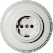 Fontini Outlet - White Porcelain, Single-Socket Cover Frame - Fontini thumbnail image