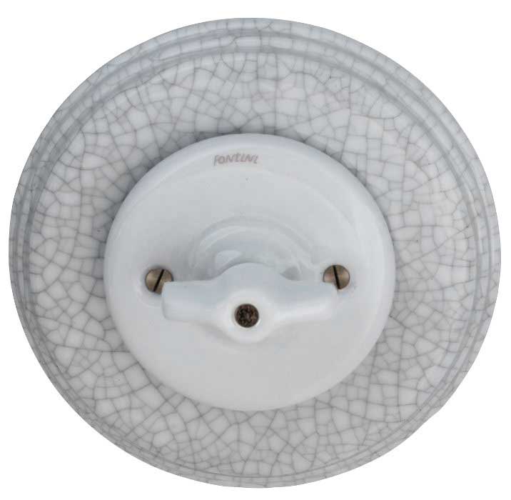 Fontini Rotary Light Switch - Crackle Porcelain image