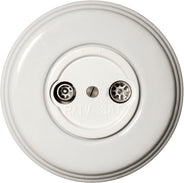 TV/SAT Socket - White Porcelain - Fontini thumbnail image