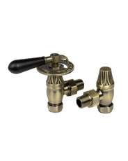 Radiatorventil - Slotsventil Strømsfors bronze/træ  thumbnail image