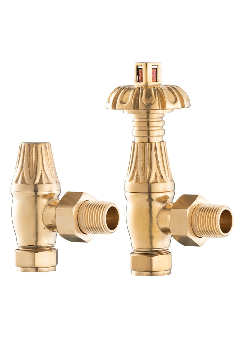 Radiator valve thermostat - Chelsea brass