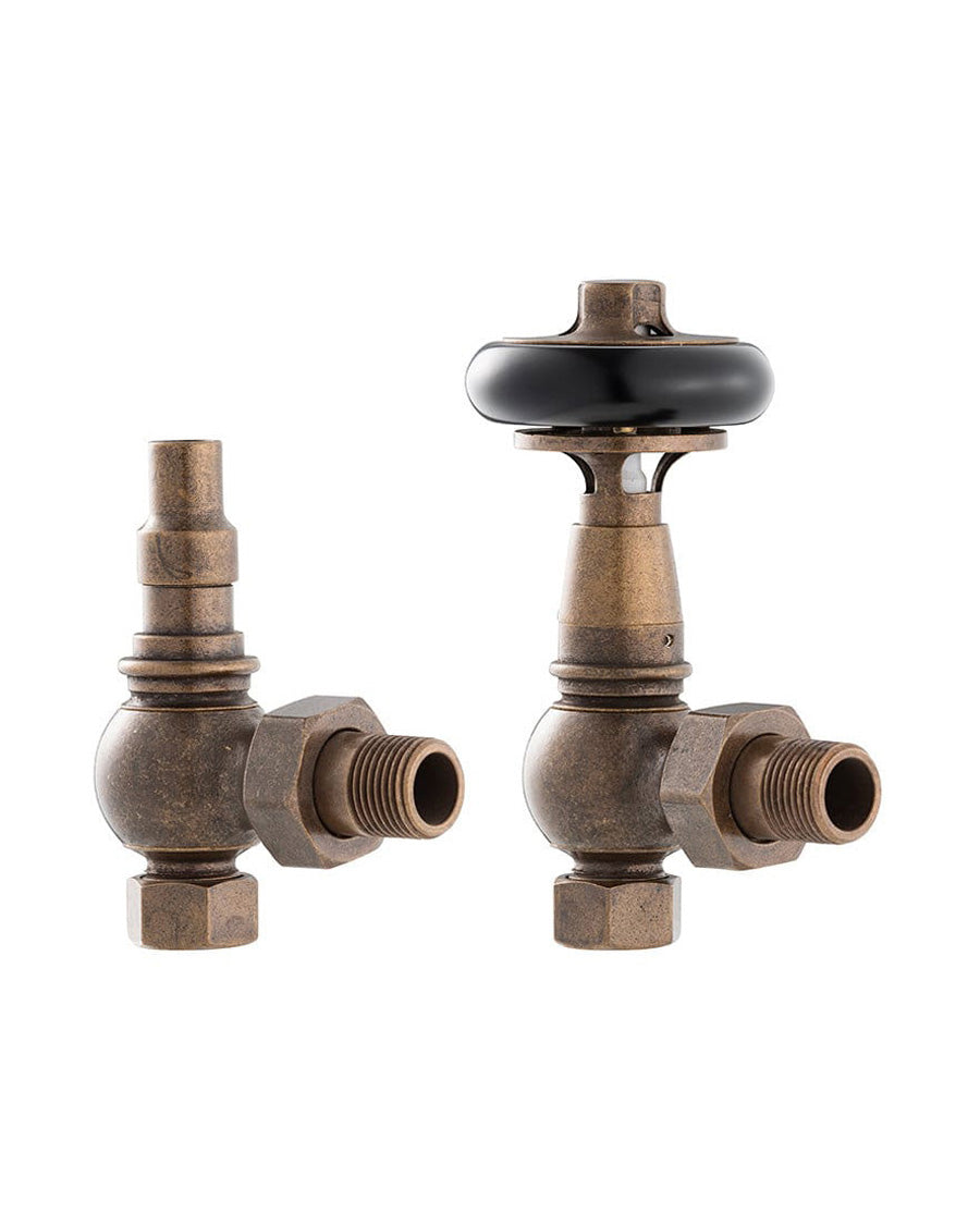 Radiator valve thermostat - Kensington antique finish/wood image