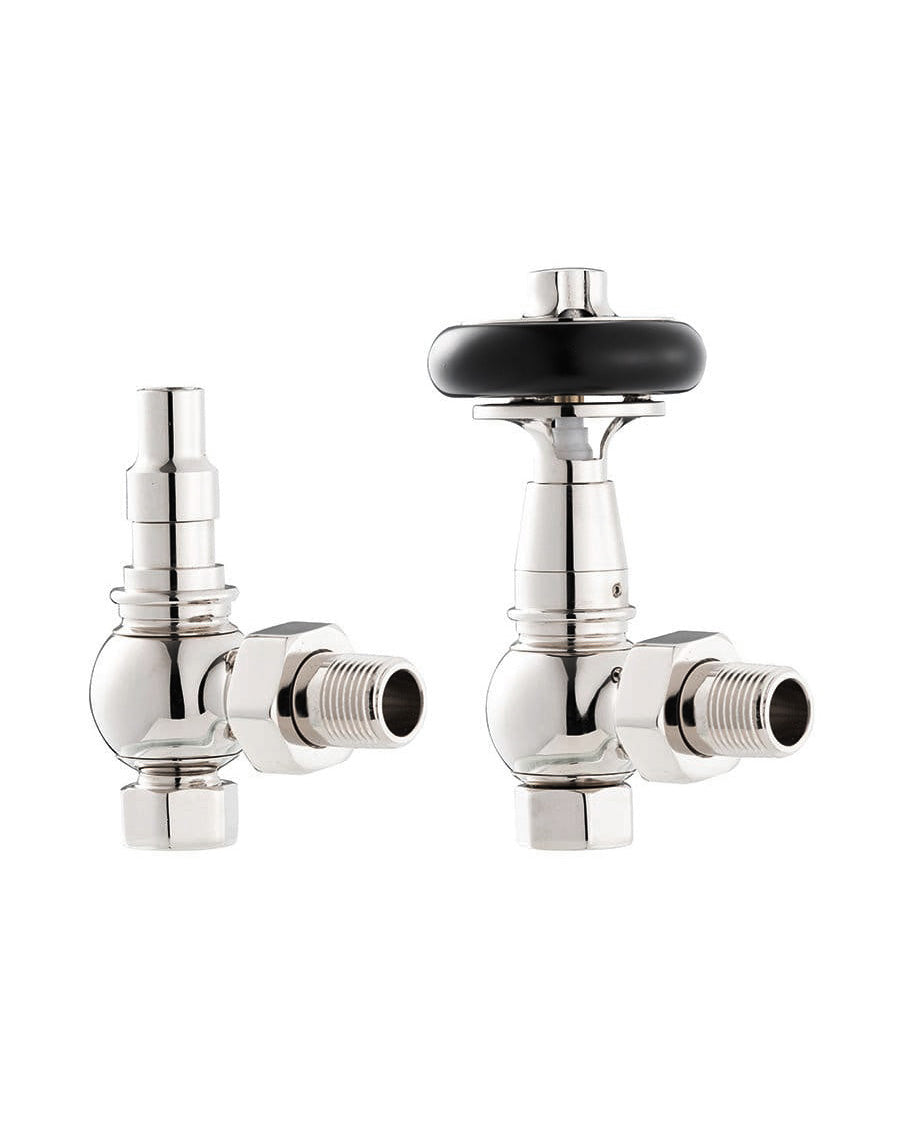 Radiator valve thermostat - Kensington nickel/wood image