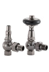 150 103 SF sekelskifte Radiatorventil termostat Kensington svart nickel tra 01