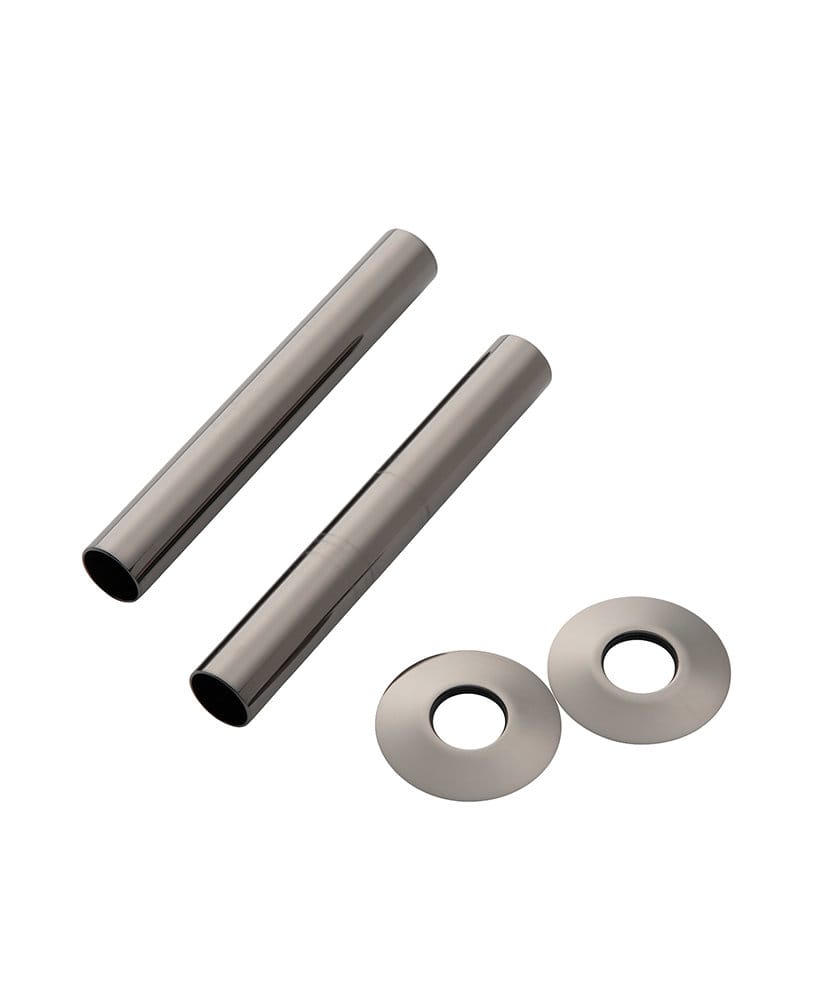 Pipe cover/pipe collar for water pipes - Black nickel image