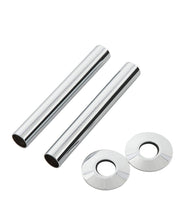 Rörskydd/Rörmanschett 130 x 18 mm till vattenrör - Krom thumbnail image