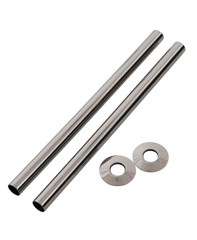 Pipe cover/pipe collar for water pipes - Black nickel image