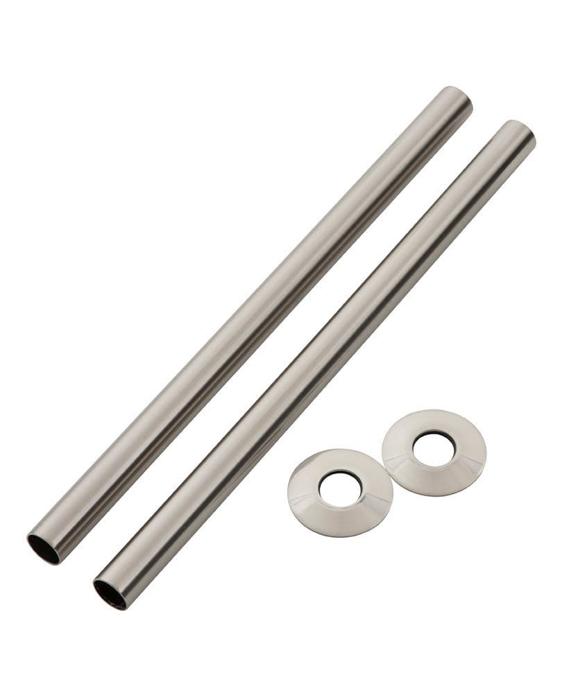 Pipe cover/pipe collar for water pipes - Brushed nickel image