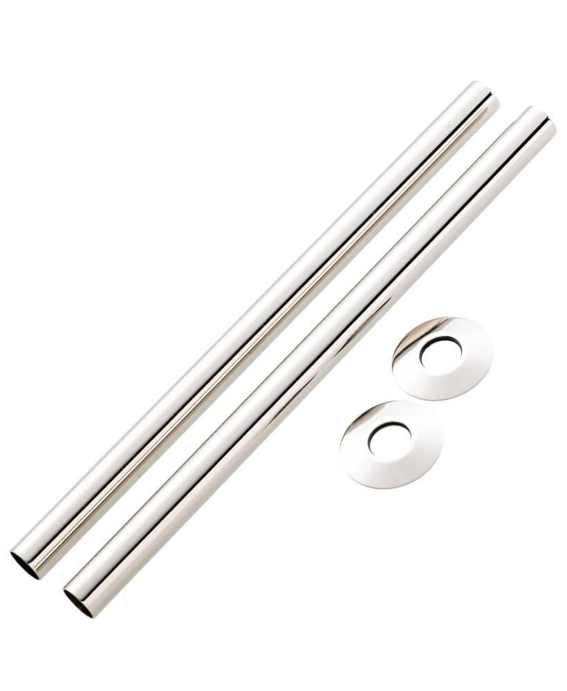 Pipe cover/pipe collar for water pipes - Nickel image