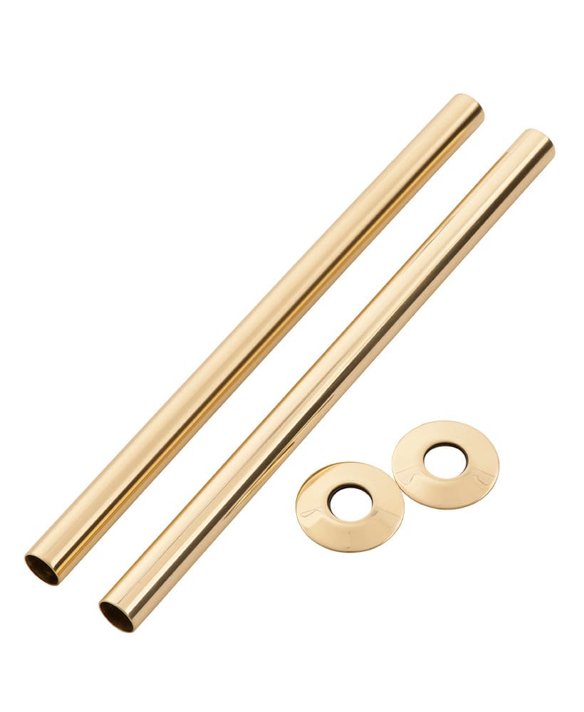 Pipe cover/pipe collar for water pipes - Brass image