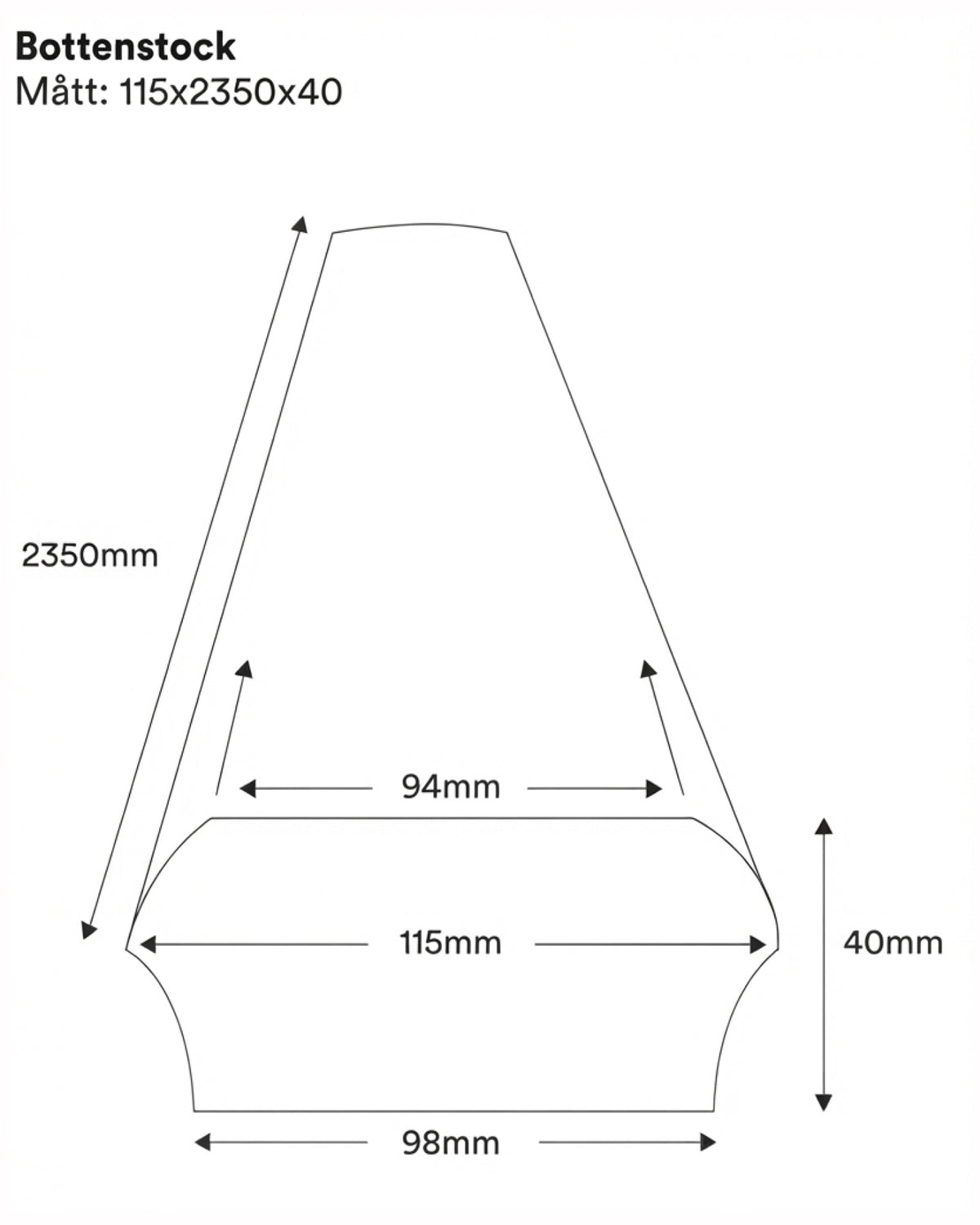 Abschlussprofil für Treppengeländer – Kiefer 115 x 40 mm image
