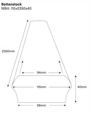 Bundliste til trappegelænder - fyrretræ 115x40 mm thumbnail image