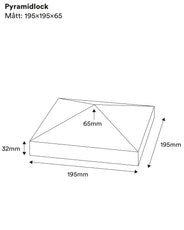 Endeknop til gelænder - Pyramidetop 195 x 195 mm thumbnail image
