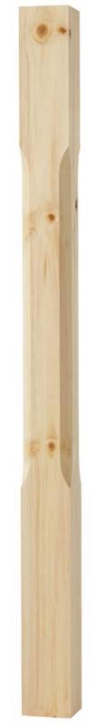 Stair baluster - Beveled edge 1180 x 85 mm pinewood