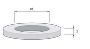 Wear ring for hinges - Aug Stenman 8 x 2 mm thumbnail image