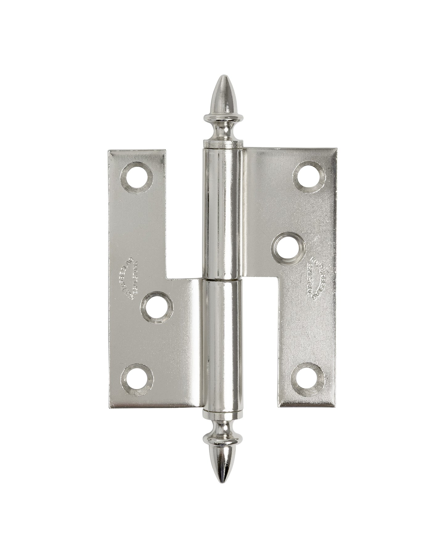 Bar Hinge Nickel-Plated - Acorn Knob for Cabinets
