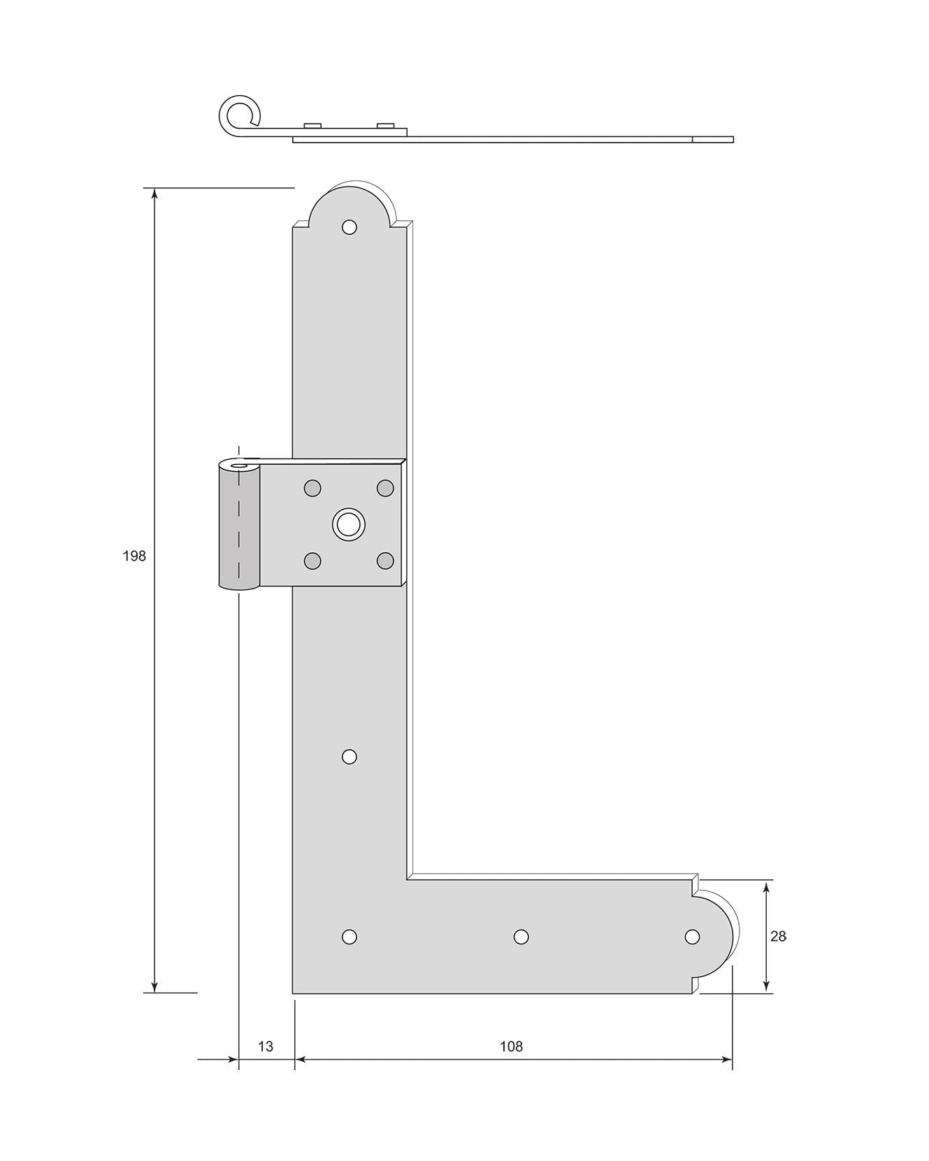 Angle Hinge - Aug Stenman No. 131 Extra Medium image