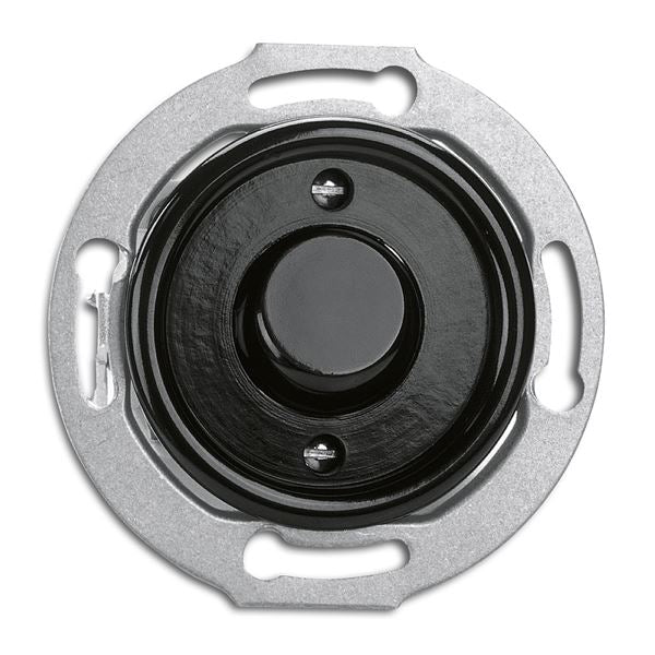 Round light switch in Bakelite without frame - Rocker button without symbol