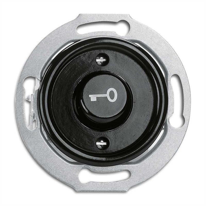 Round Bakelite light switch without frame - Door opening button