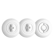 Porcelain Light Switch - Round Toggle Two-Way Light Switch thumbnail image