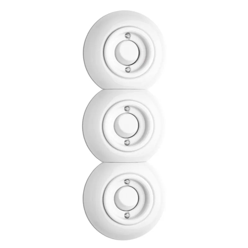Porcelain Light Switch - Round Toggle Two-Way Light Switch image