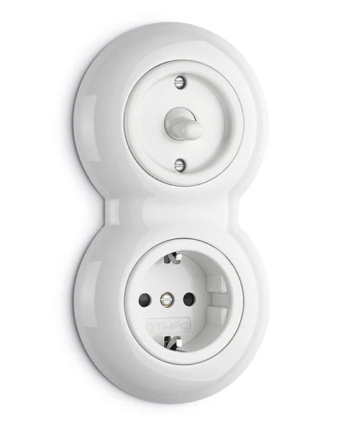 Porcelain Switch Insert - Toggle Switch (Lever) image