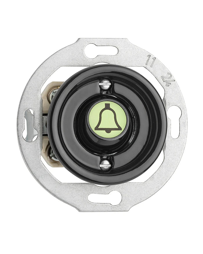 Switch Insert Black Porcelain – Illuminated Doorbell Push Button image