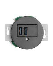 Insats USB-uttag - svart porslin thumbnail image