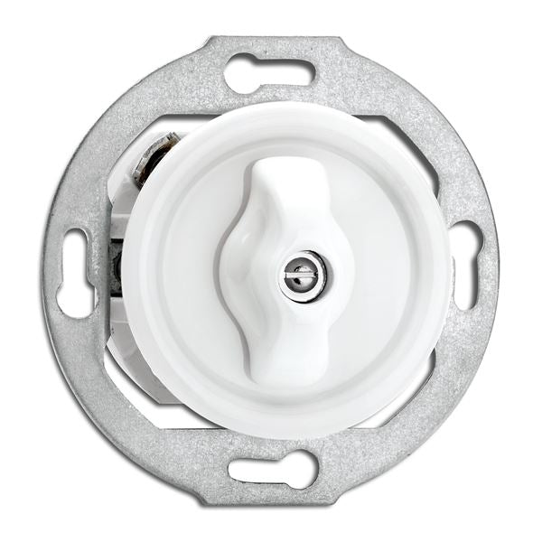 Rotary White Porcelain Switch Insert - Double Circuit Switch – Sekelskifte