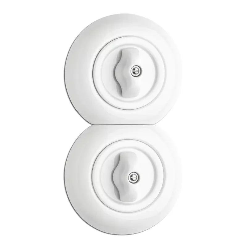 Round Porcelain Light Switch- Rotary Intermediate Light Switch image