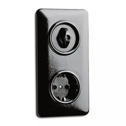 Square Bakelite Light Switch - Rotary Two-Way Light Switch thumbnail image