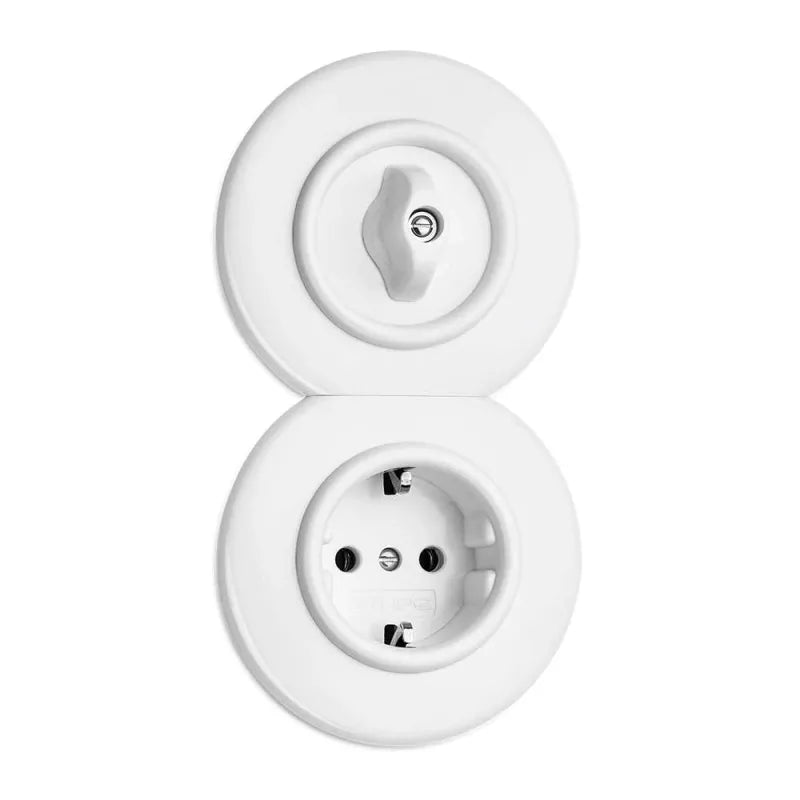 Round Duroplast Light Switch - Rotary Intermediate Light Switch image
