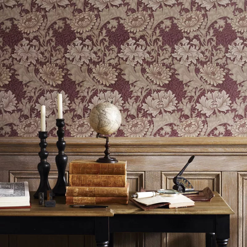 William Morris & Co. Tapet - Chrysanthemum Ivory/Canvas image