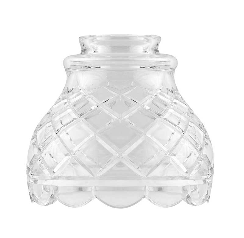 Bell shade - 60 mm (2.36 in.) - Cut clear glass