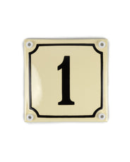 Emailleschild - Hausnummer, 10 x 10 cm thumbnail image