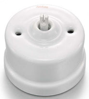 Light Switch - White Porcelain Surface-Mounted thumbnail image