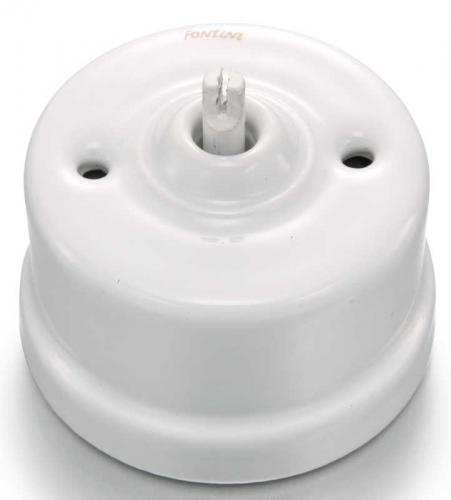 Light Switch - White Porcelain Surface-Mounted image