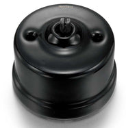 Insert without knob - Double rotary switch in black porcelain thumbnail image