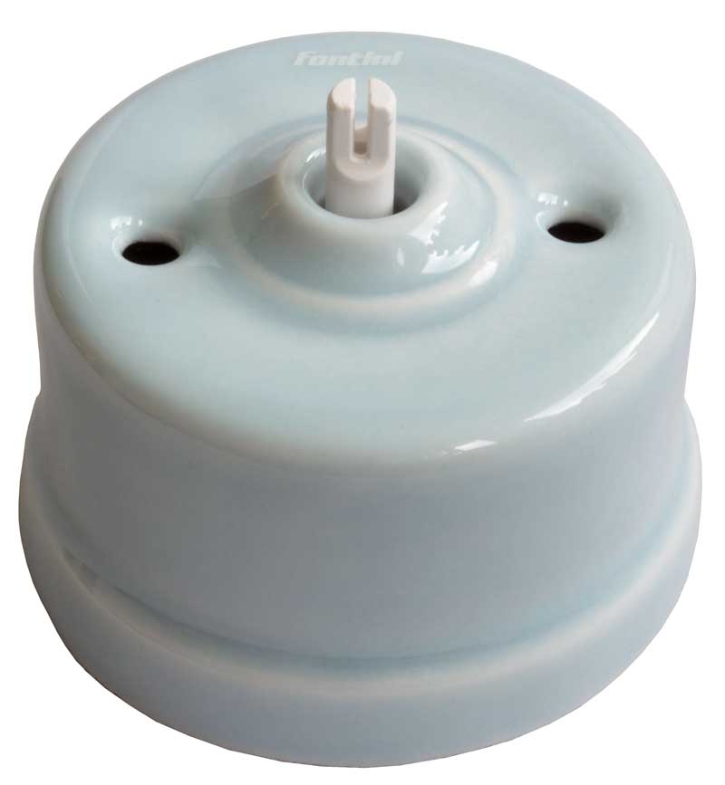 Light Switch - Two-way light switch light blue porcelain surface-mounted image