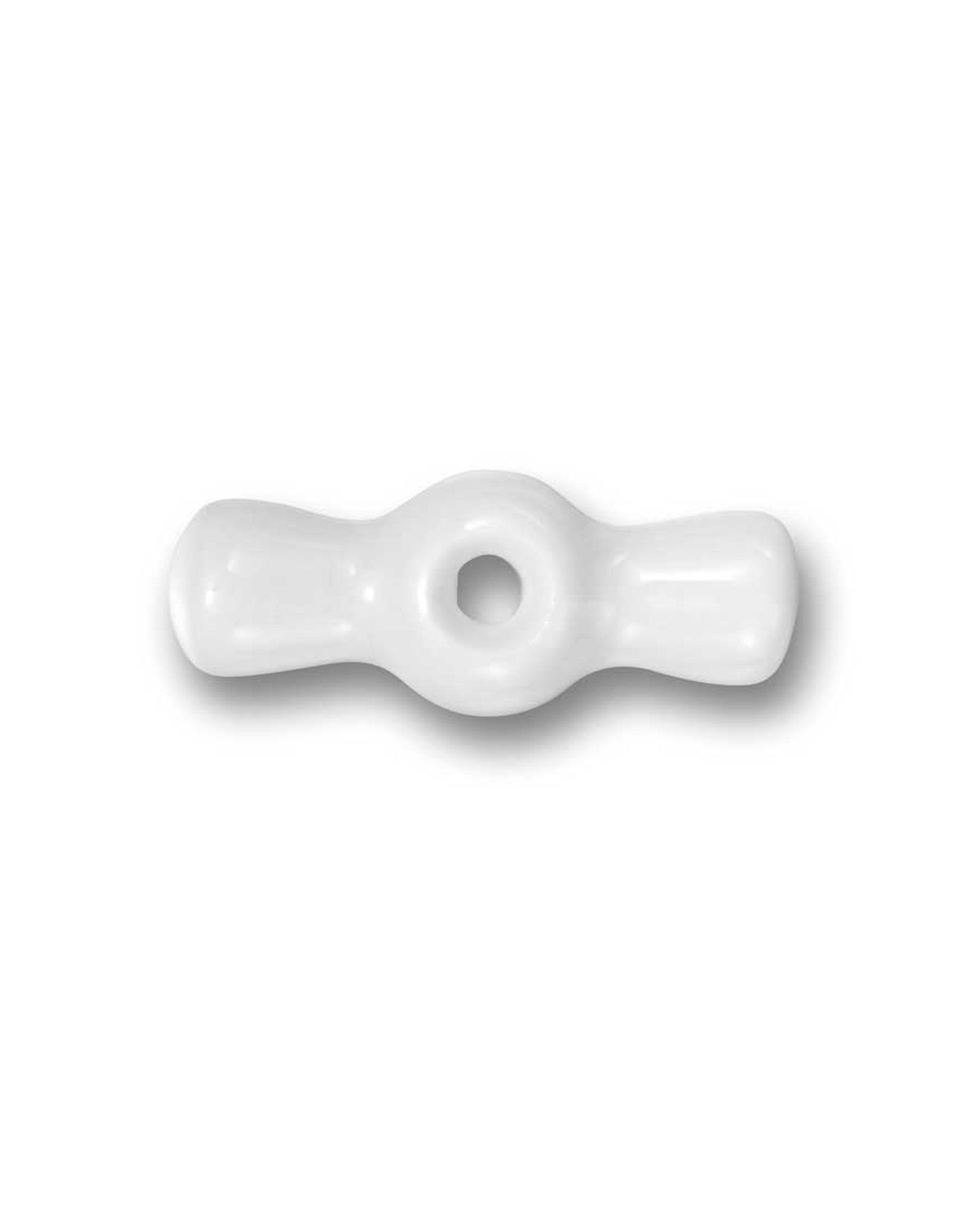 Bouton pour interrupteur - Porcelaine blanche avec vis bronze image