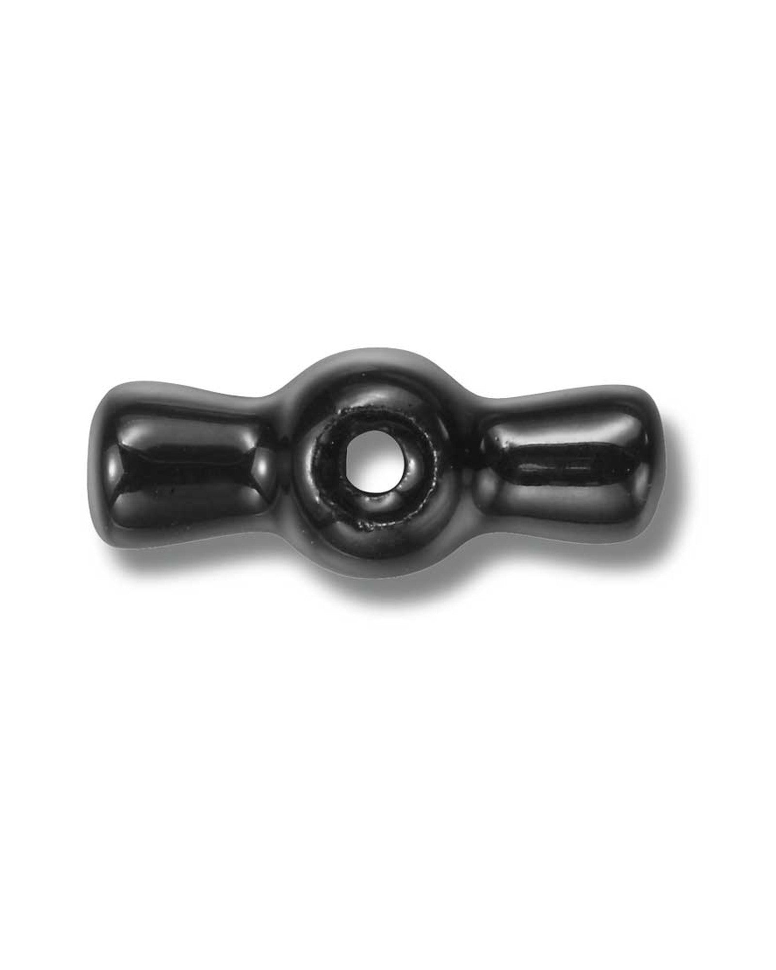 Bouton pour interrupteur - Porcelaine noire avec vis noires image