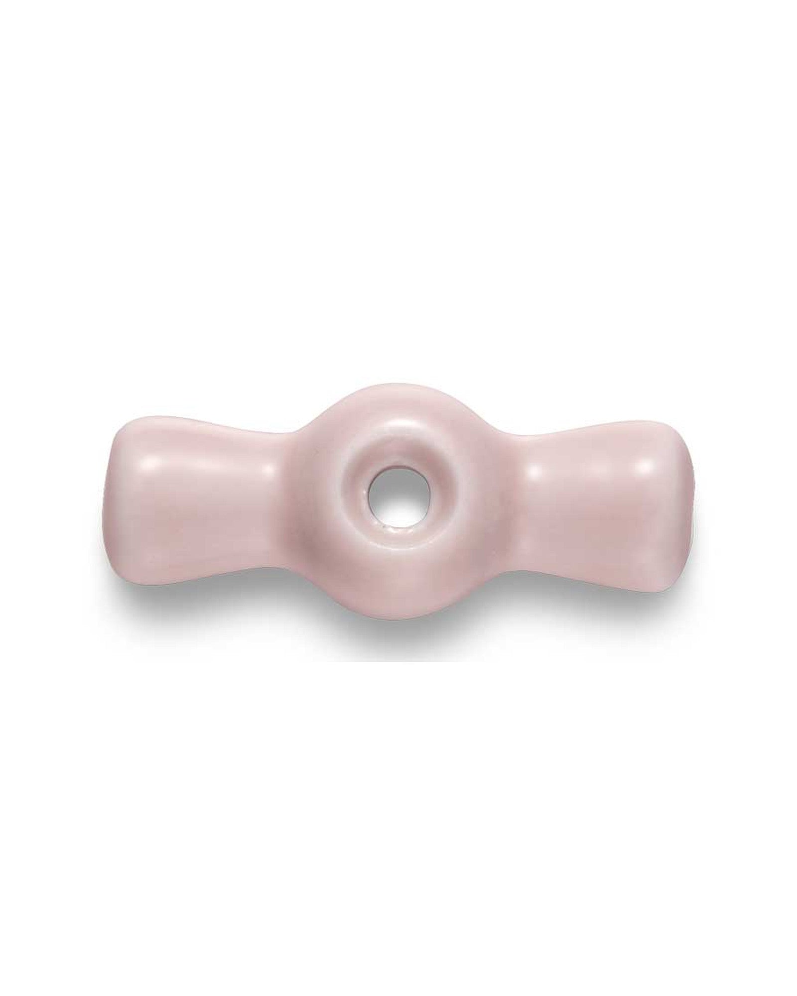 Bouton pour interrupteur - Porcelaine rose avec vis bronzées image