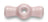 Knob to power switch - Pink porcelain with bronze screw