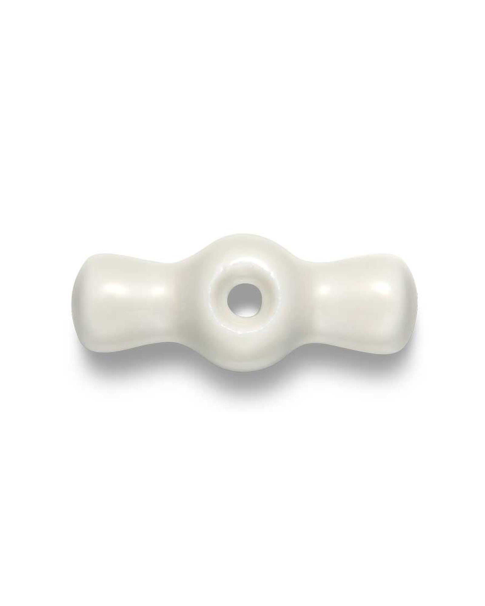Bouton pour interrupteur - Porcelaine jaune avec vis bronzées image