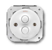 Double push button insert - White porcelain thumbnail image