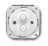 Double push button insert - White porcelain
