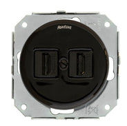 Indsats, sort porcelæn - Hdmi-stik, Garby Colonial thumbnail image
