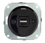 Insert black porcelain - USB socket Garby Colonial thumbnail image